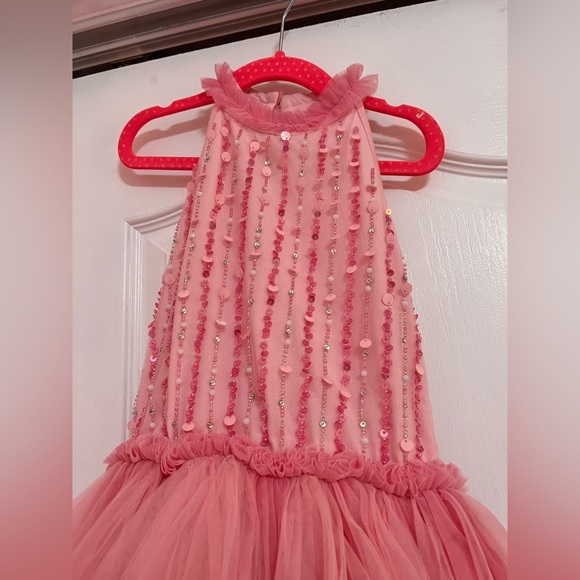 Pink Sleeveless Kids Dress - Picture 6 of 9